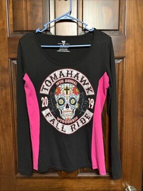 Fall Ride 2019 Long Sleeve Tee - Black & Pink